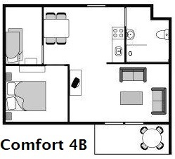 Plattegrond Comfort 4B