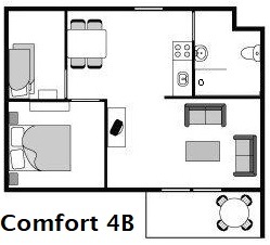 Plattegrond Comfort 4B