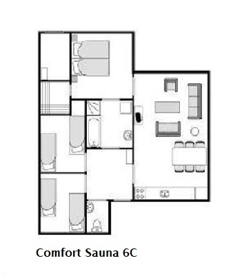 Plattegrond Comfort Sauna 6C
