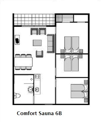 Plattegrond Comfort Sauna 6B